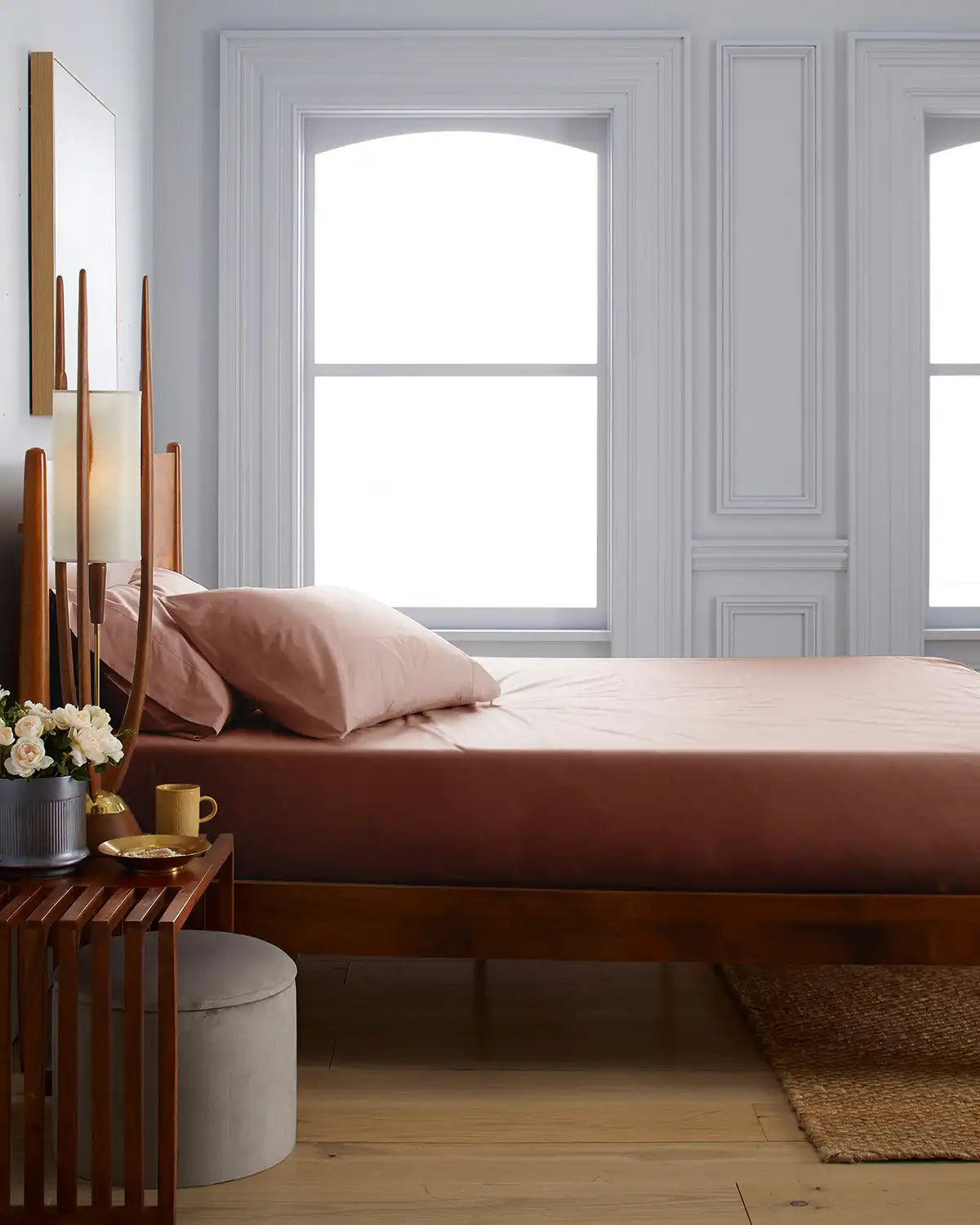 Organic Crisp Percale Fitted Sheet Set