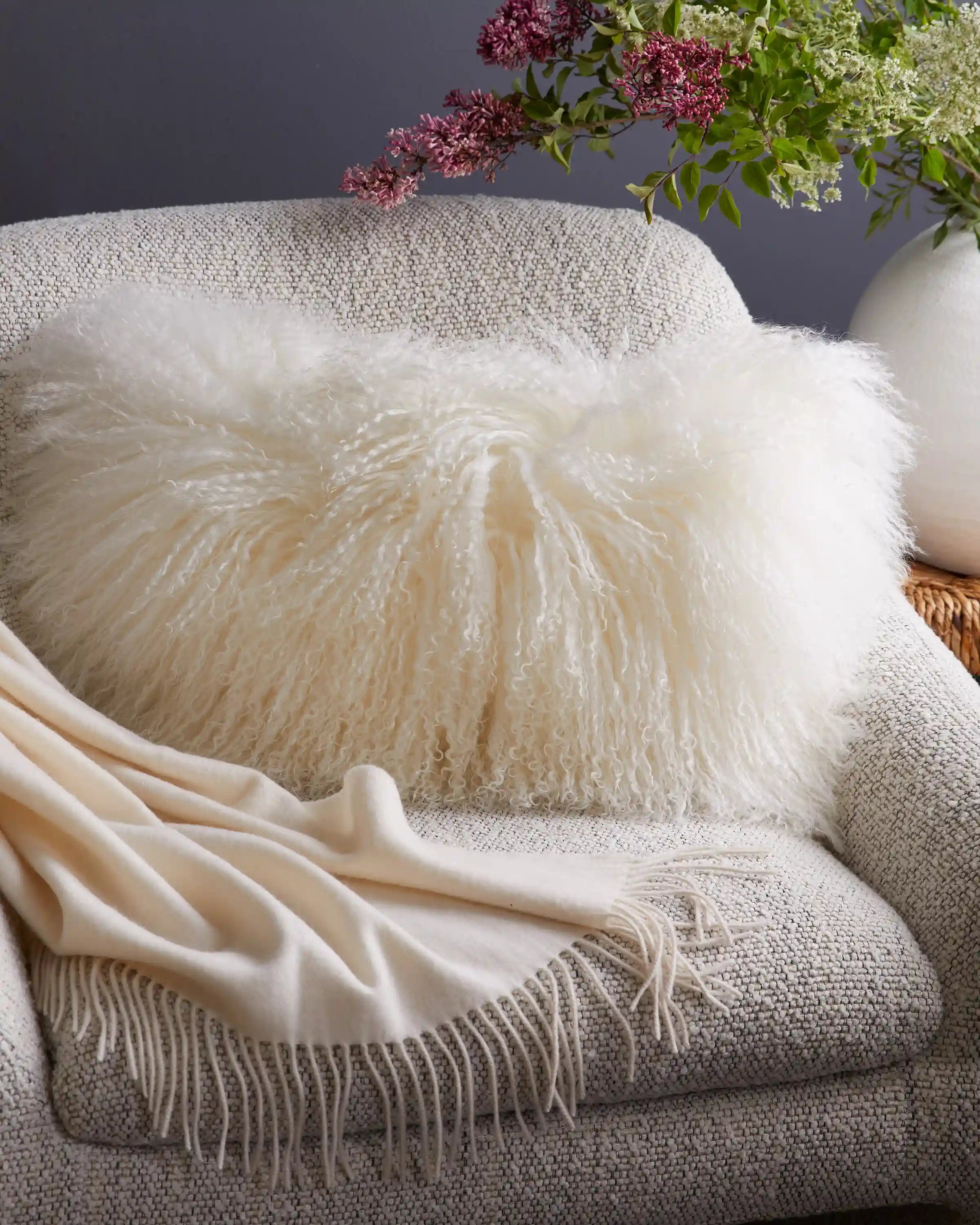 Luxe Mongolian Lamb Pillow Cover (Set of 2)