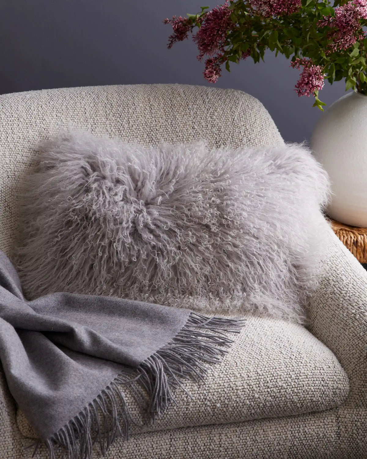 Luxe Mongolian Lamb Pillow Cover (Set of 2)