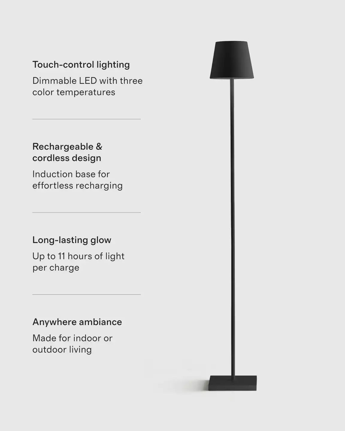 Poldina Pro Rechargeable Floor Lamp by Zafferano