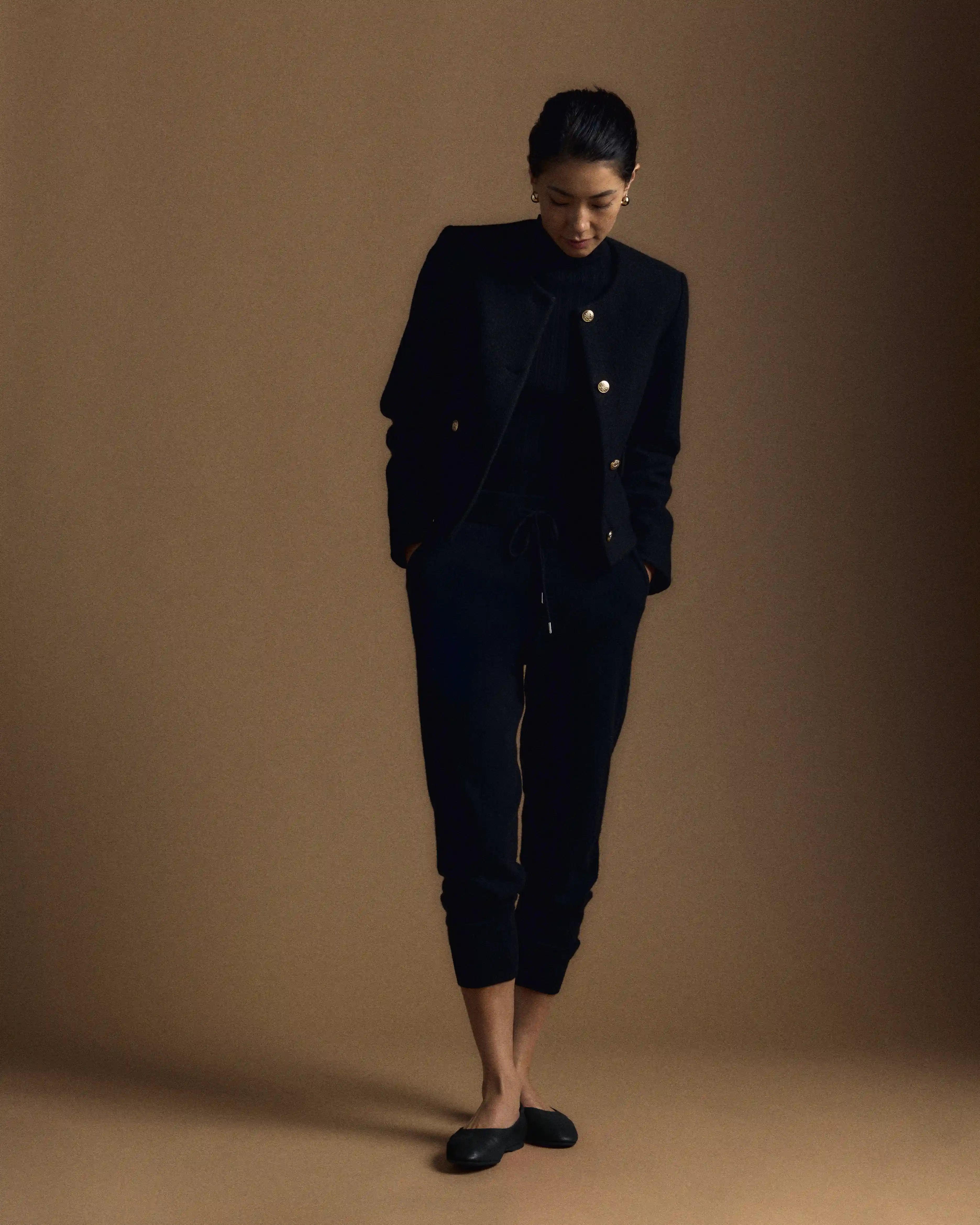 Featherweight Cashmere Ribbed Mockneck Sweater