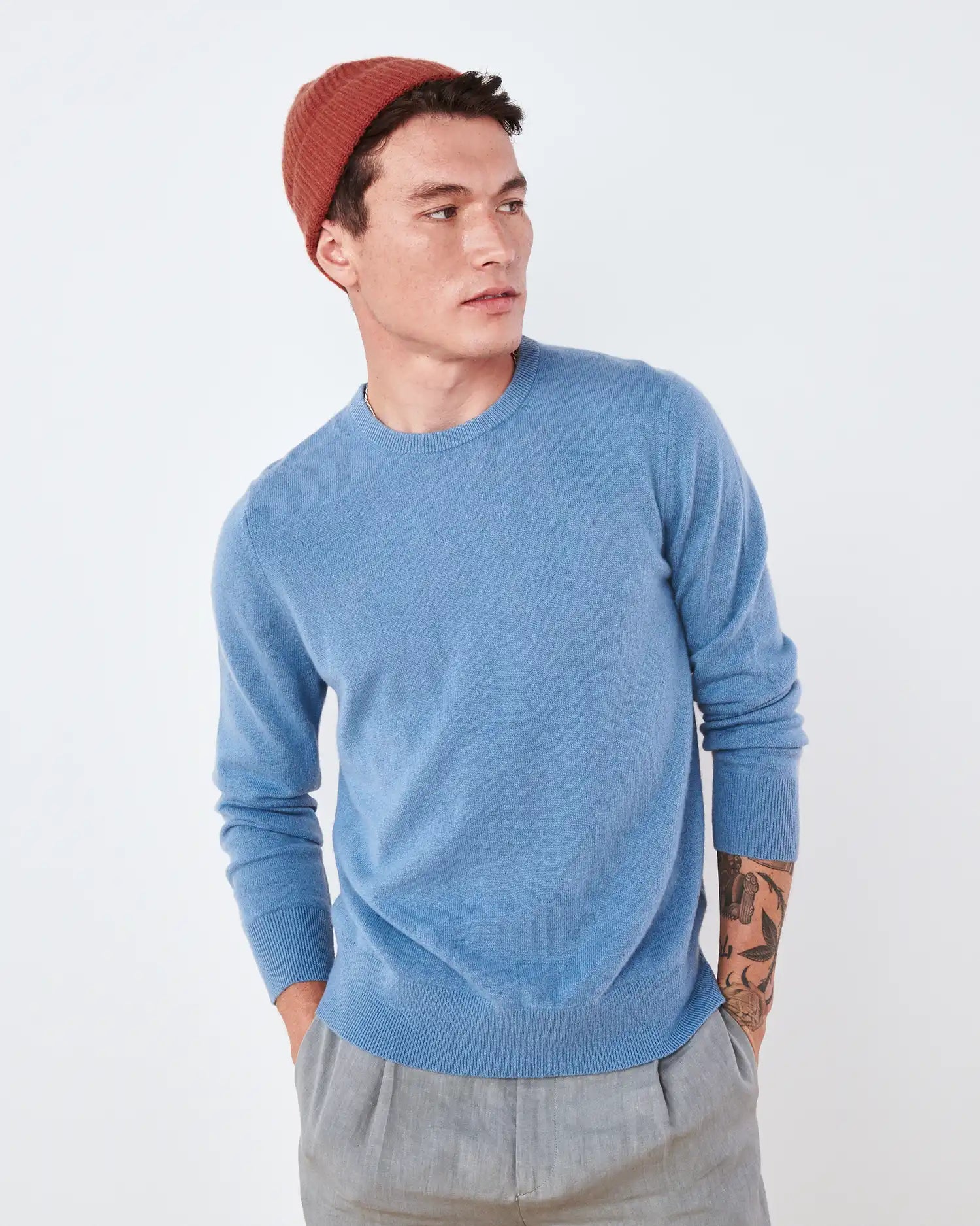 Mongolian Cashmere Ribbed Beanie