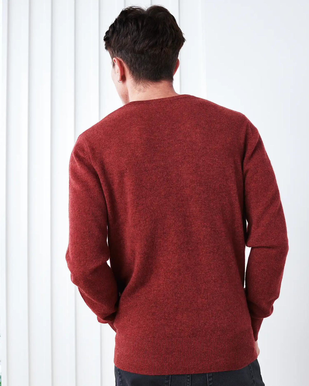 Mongolian Cashmere V-Neck Sweater