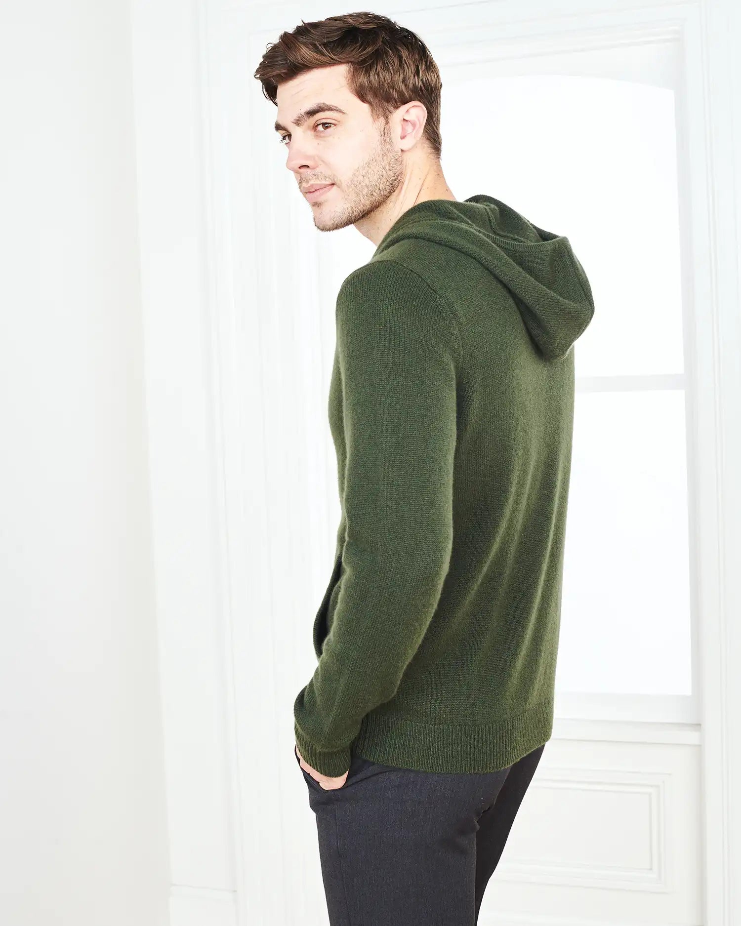 Mongolian Cashmere Full-Zip Hoodie