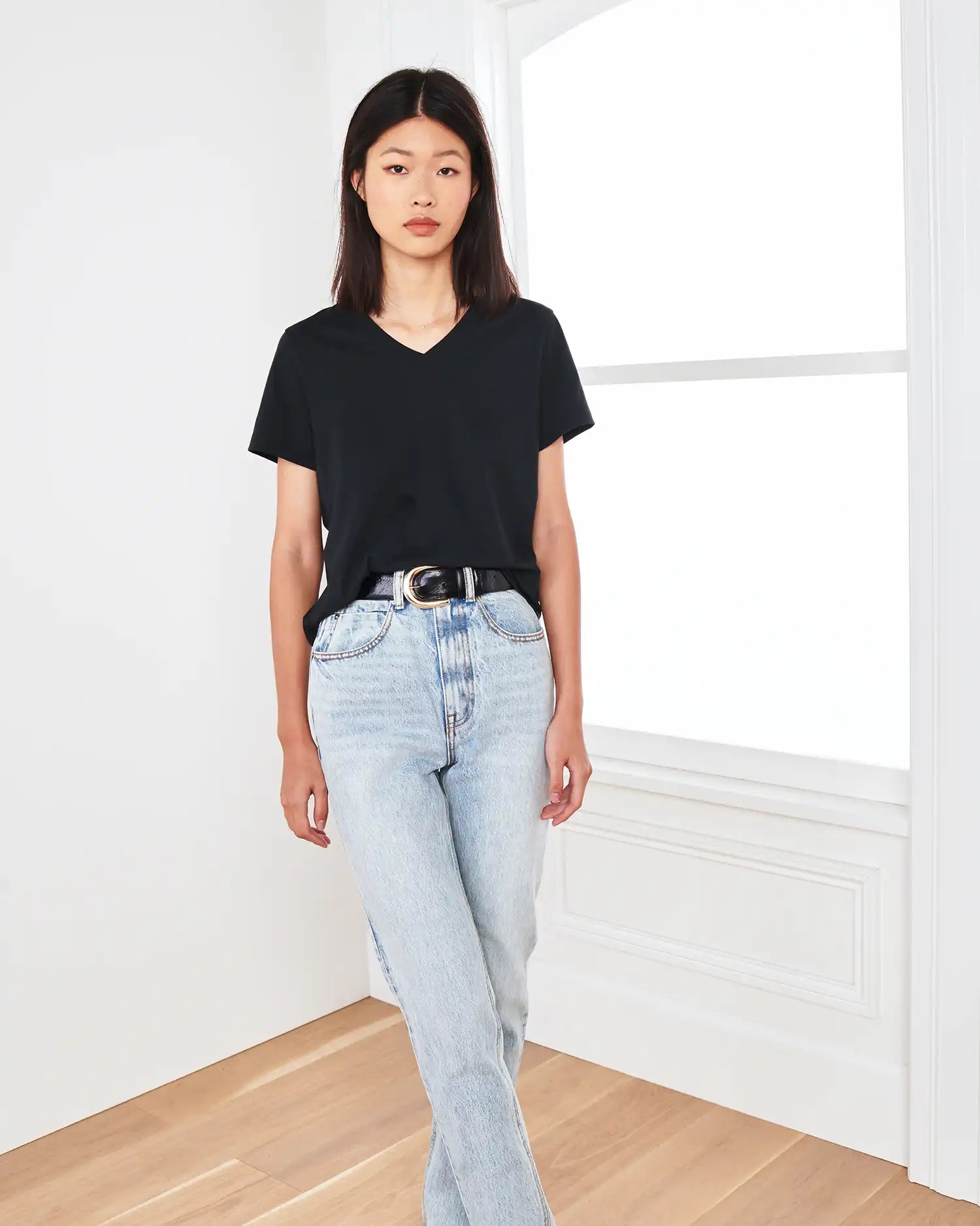 100% Organic Cotton Boxy V-Neck Tee (3-Pack)