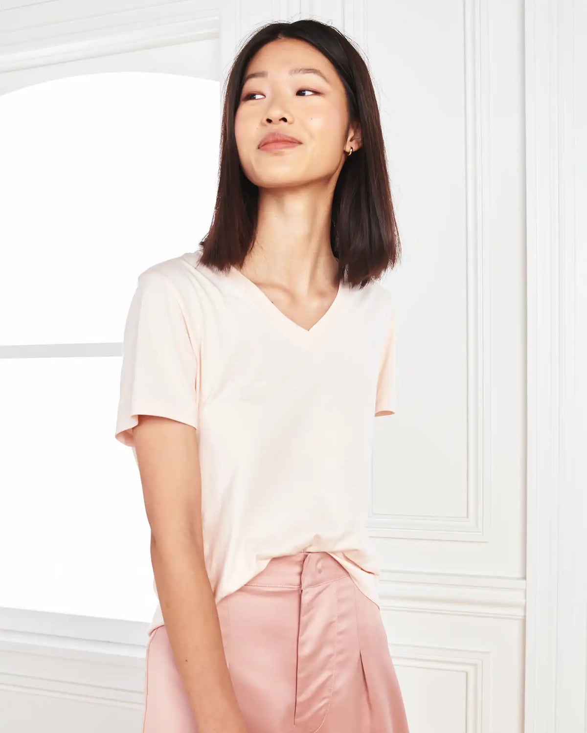 100% Organic Cotton Boxy V-Neck Tee (3-Pack)