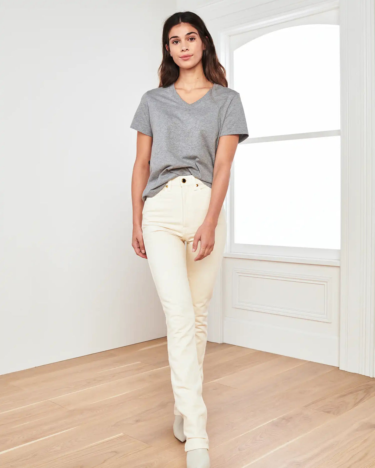 100% Organic Cotton Boxy V-Neck Tee (3-Pack)