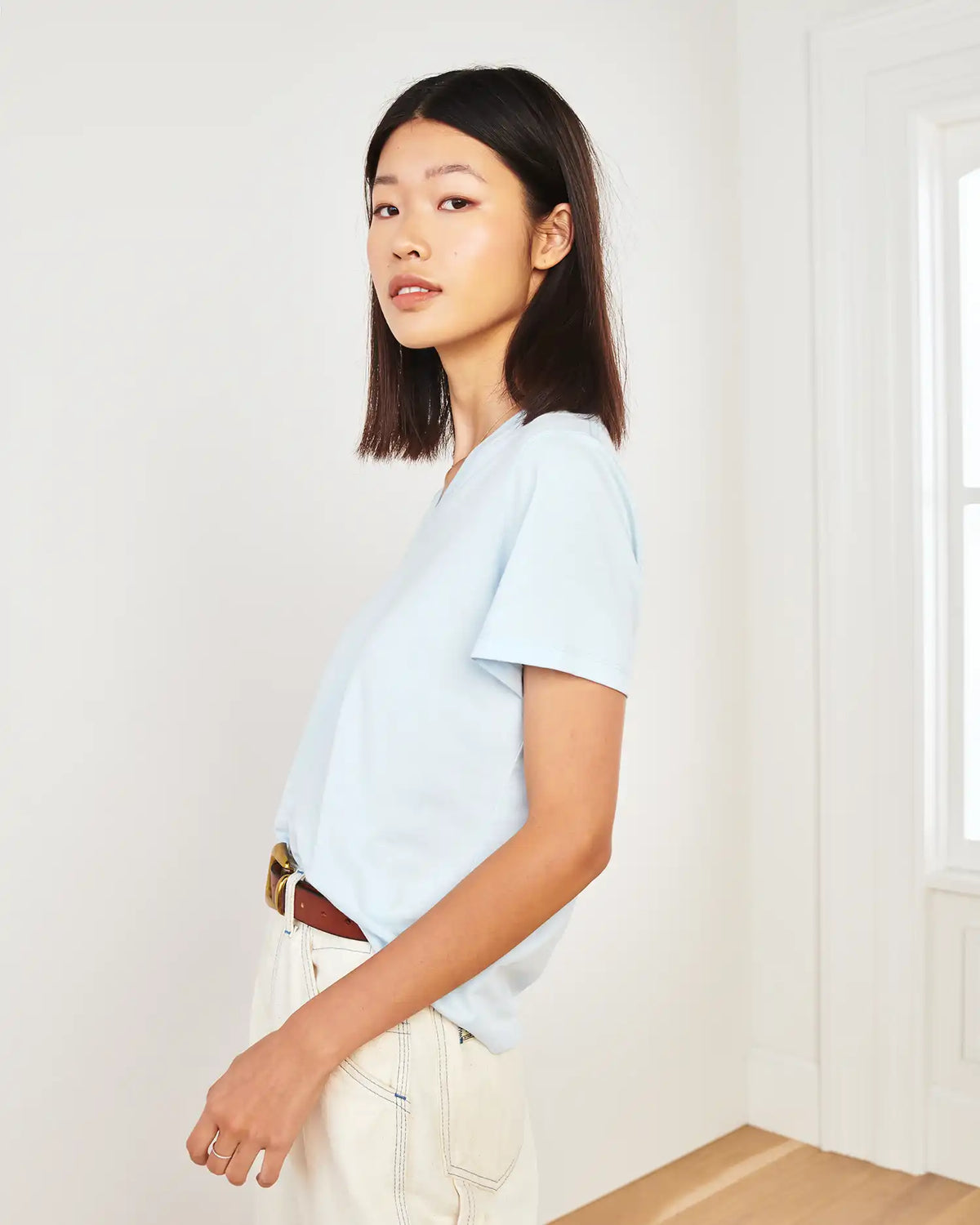 100% Organic Cotton Boxy V-Neck Tee (3-Pack)