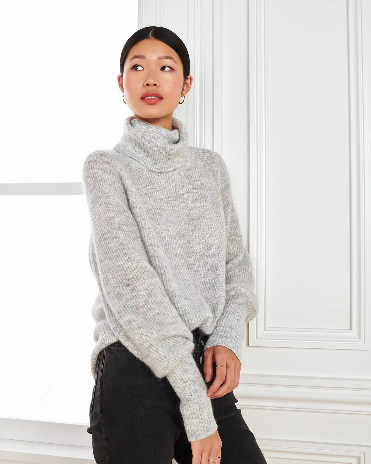 Baby Alpaca-Wool Turtleneck