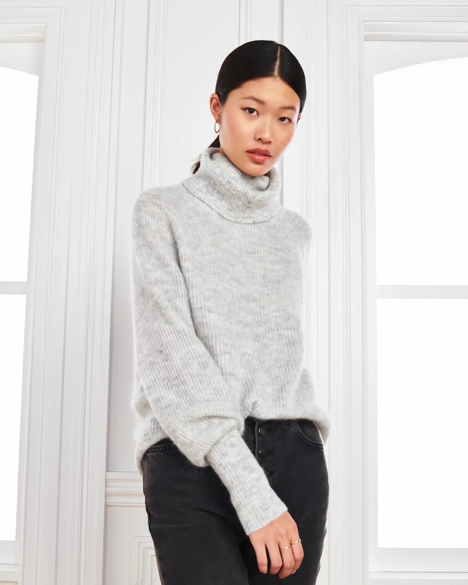 Baby Alpaca-Wool Turtleneck