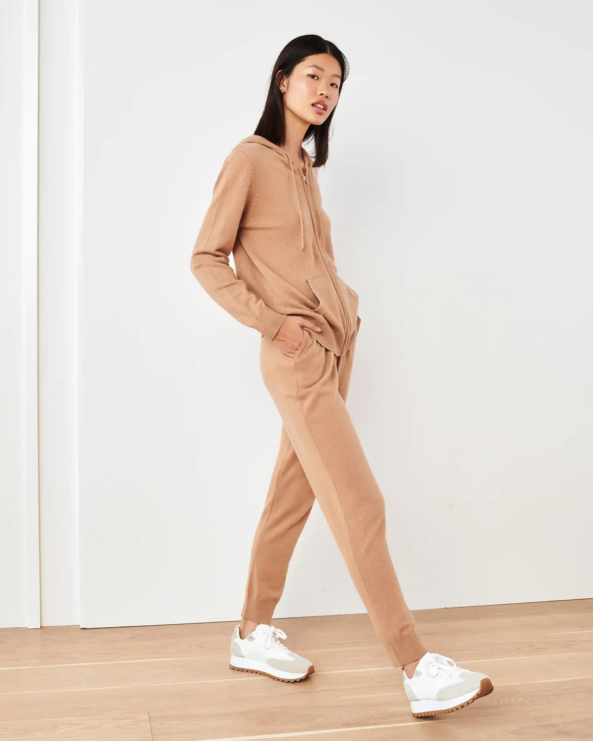 Mongolian Cashmere Full-Zip Hoodie