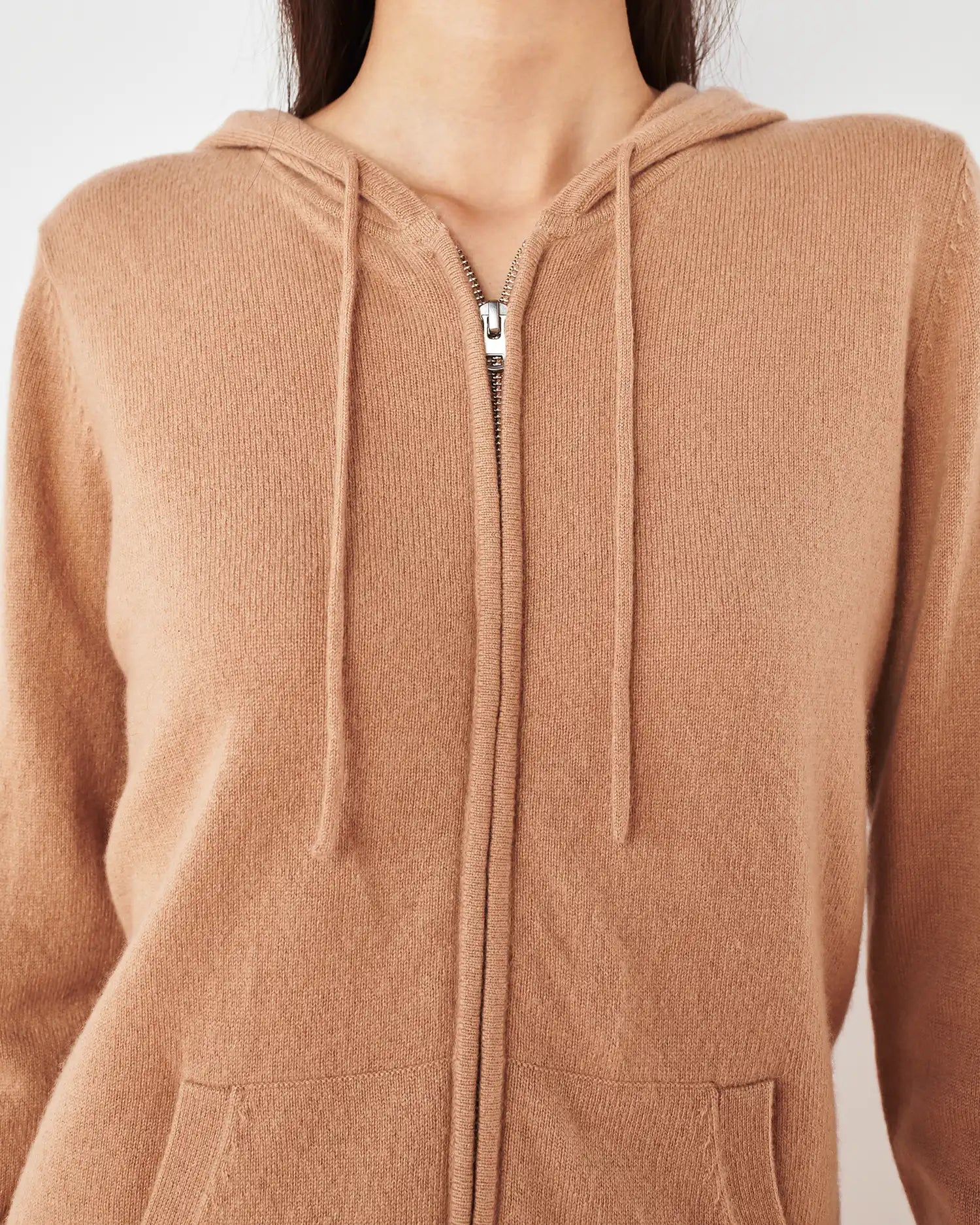 Mongolian Cashmere Full-Zip Hoodie