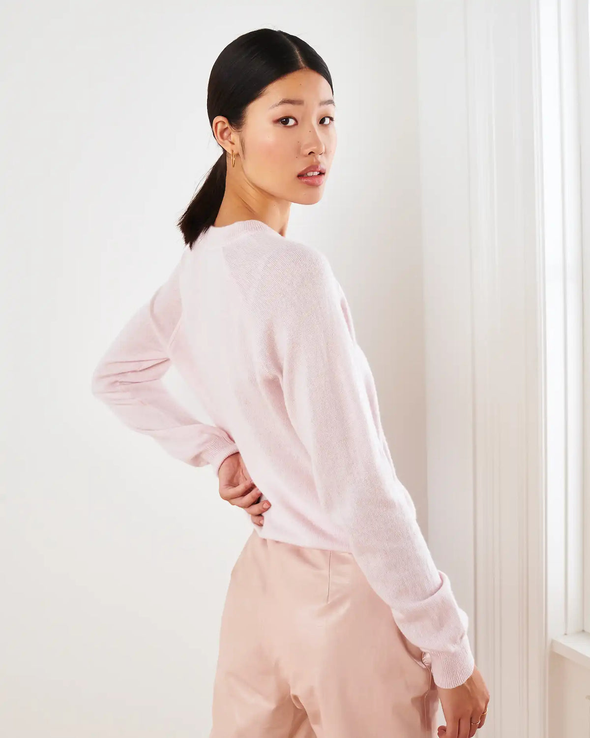 Mongolian Shrunken Cashmere Sweatshirt