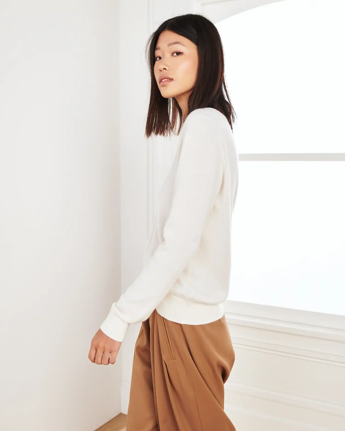 Mongolian Spring Cashmere V-Neck Sweater