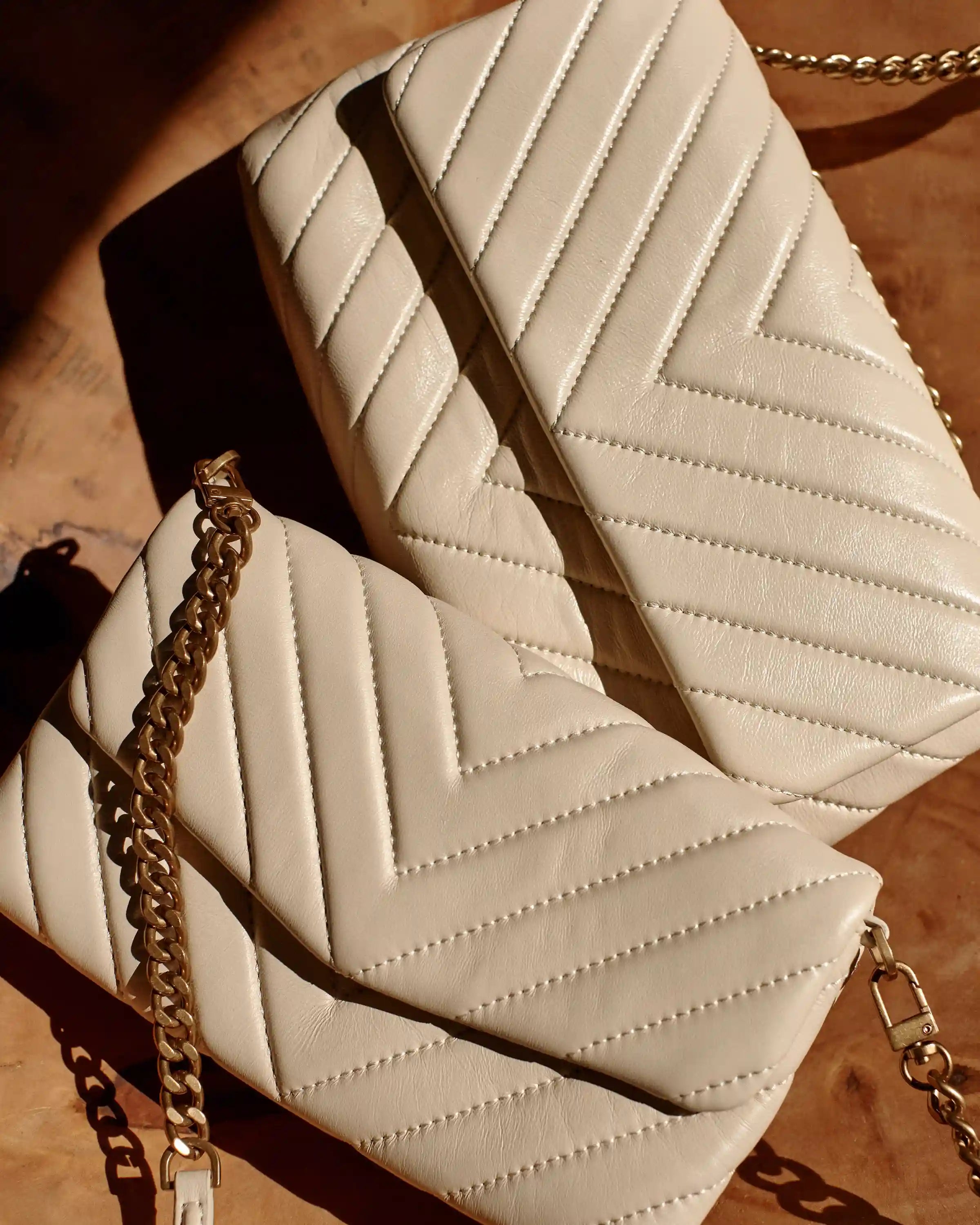 Italian Leather Quilted Wallet Crossbody