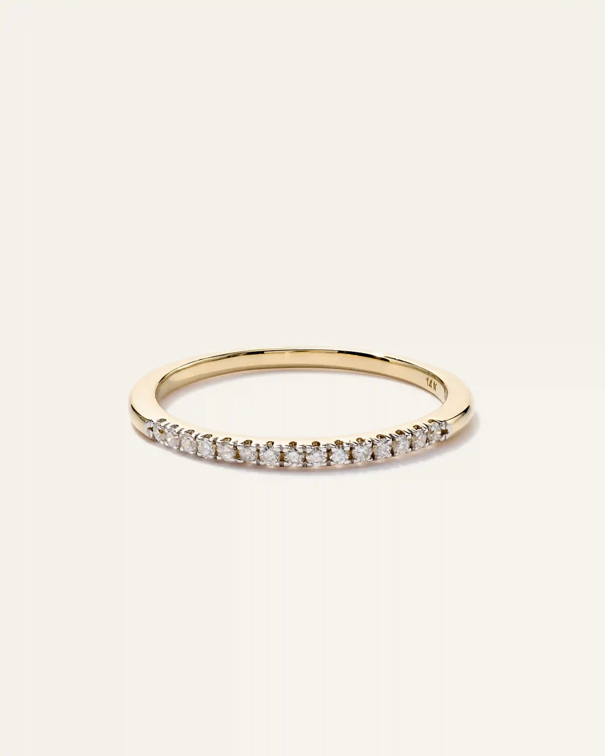 14K Gold Diamond Wedding Band