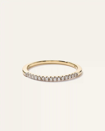14K Gold Diamond Wedding Band