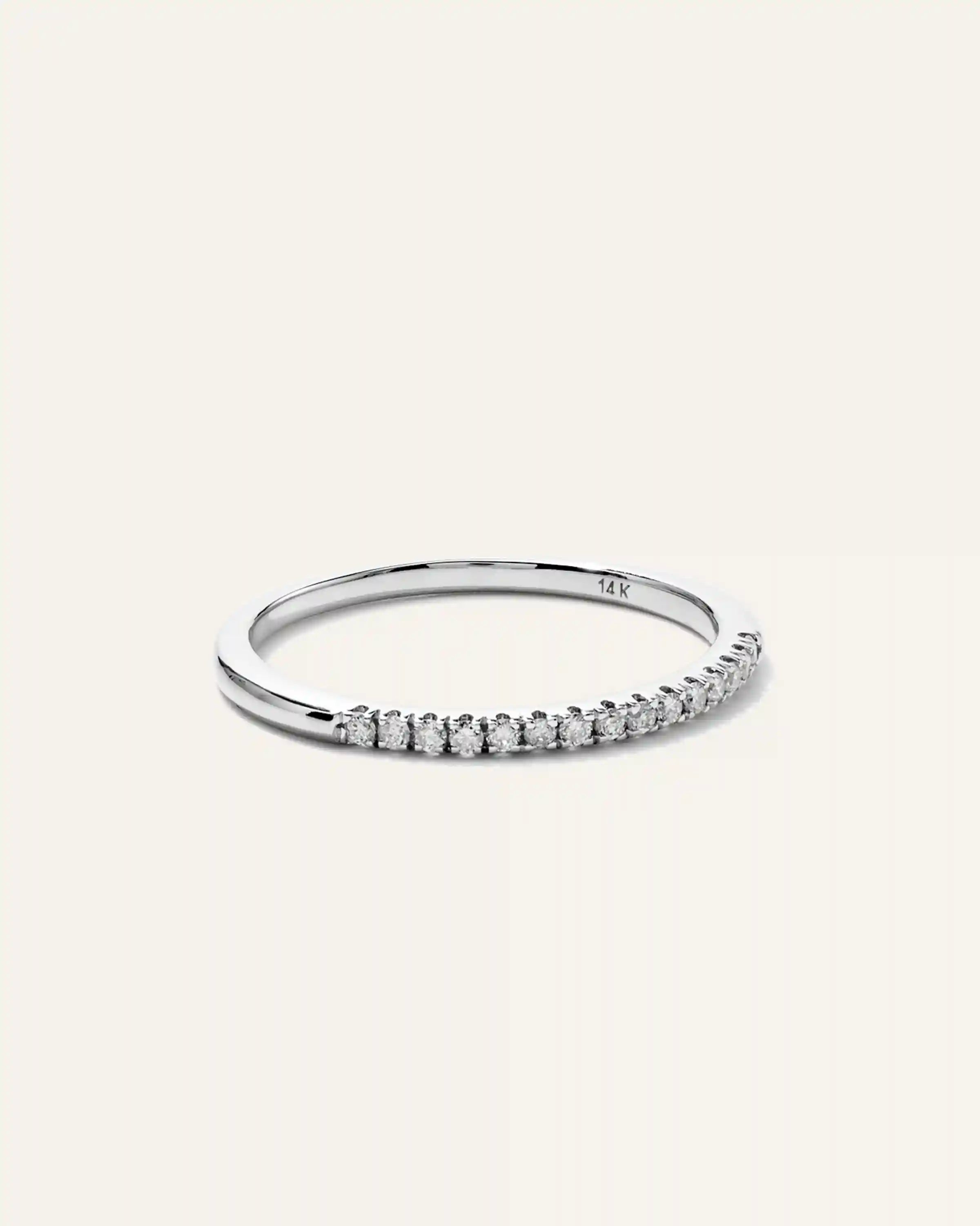 14K Gold Diamond Wedding Band