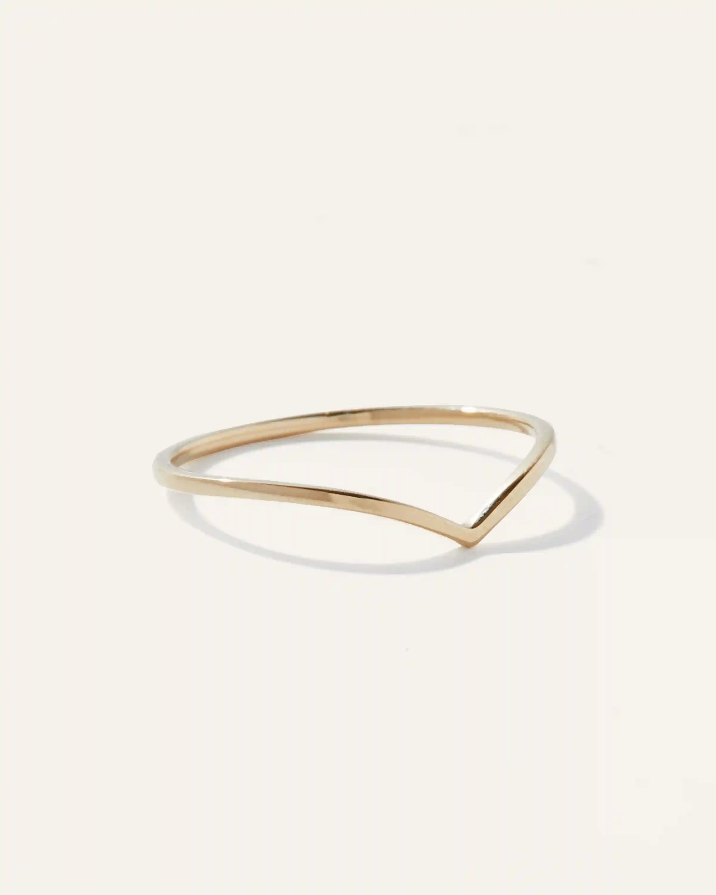 14K Gold Wishbone Ring