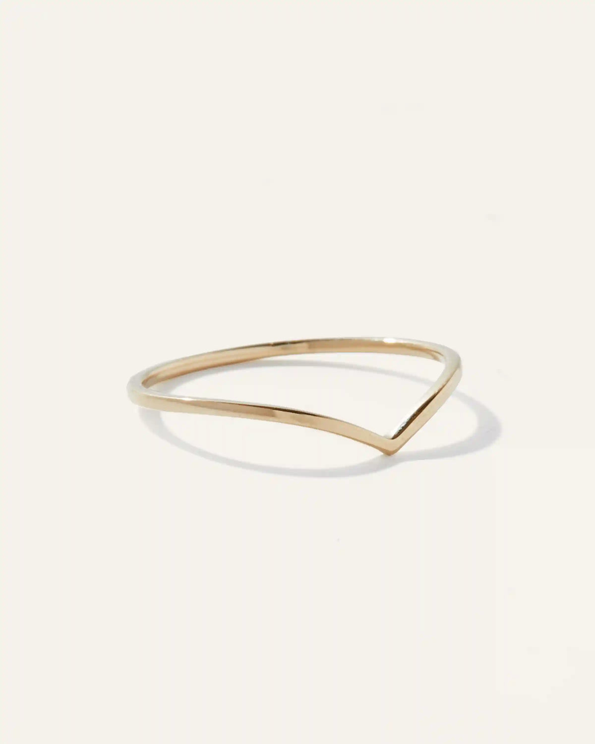14K Gold Wishbone Ring