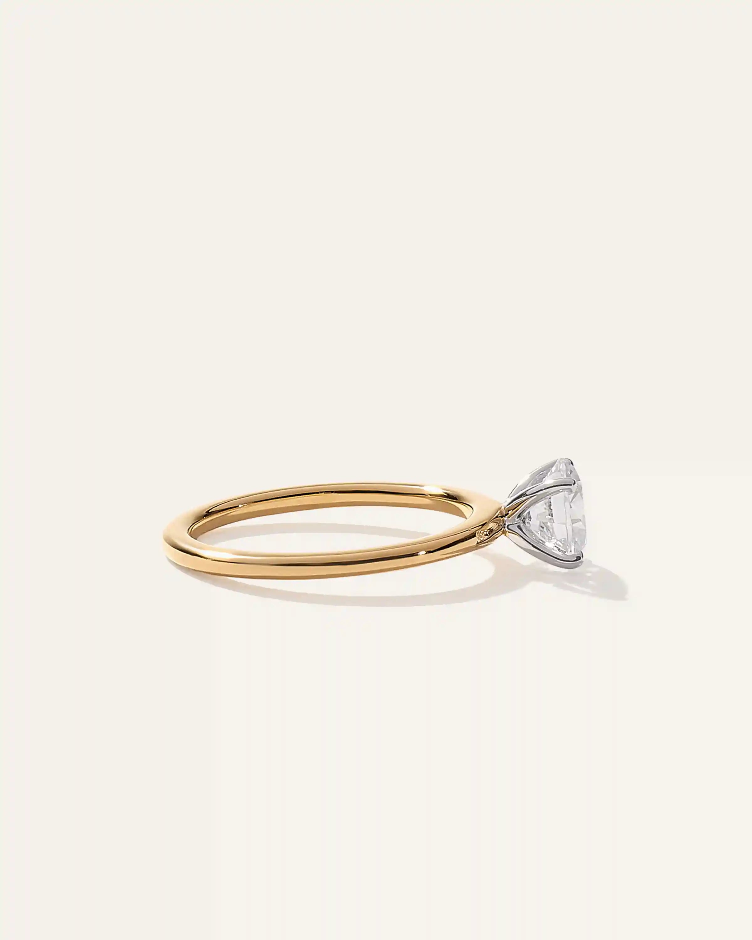 Lab Grown Diamond Round Petite Classic Engagement Ring
