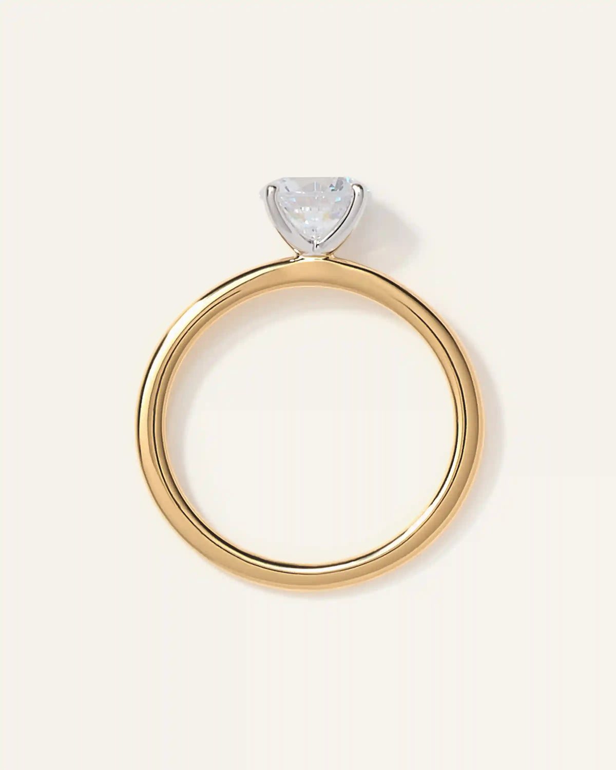 Lab Grown Diamond Round Petite Classic Engagement Ring