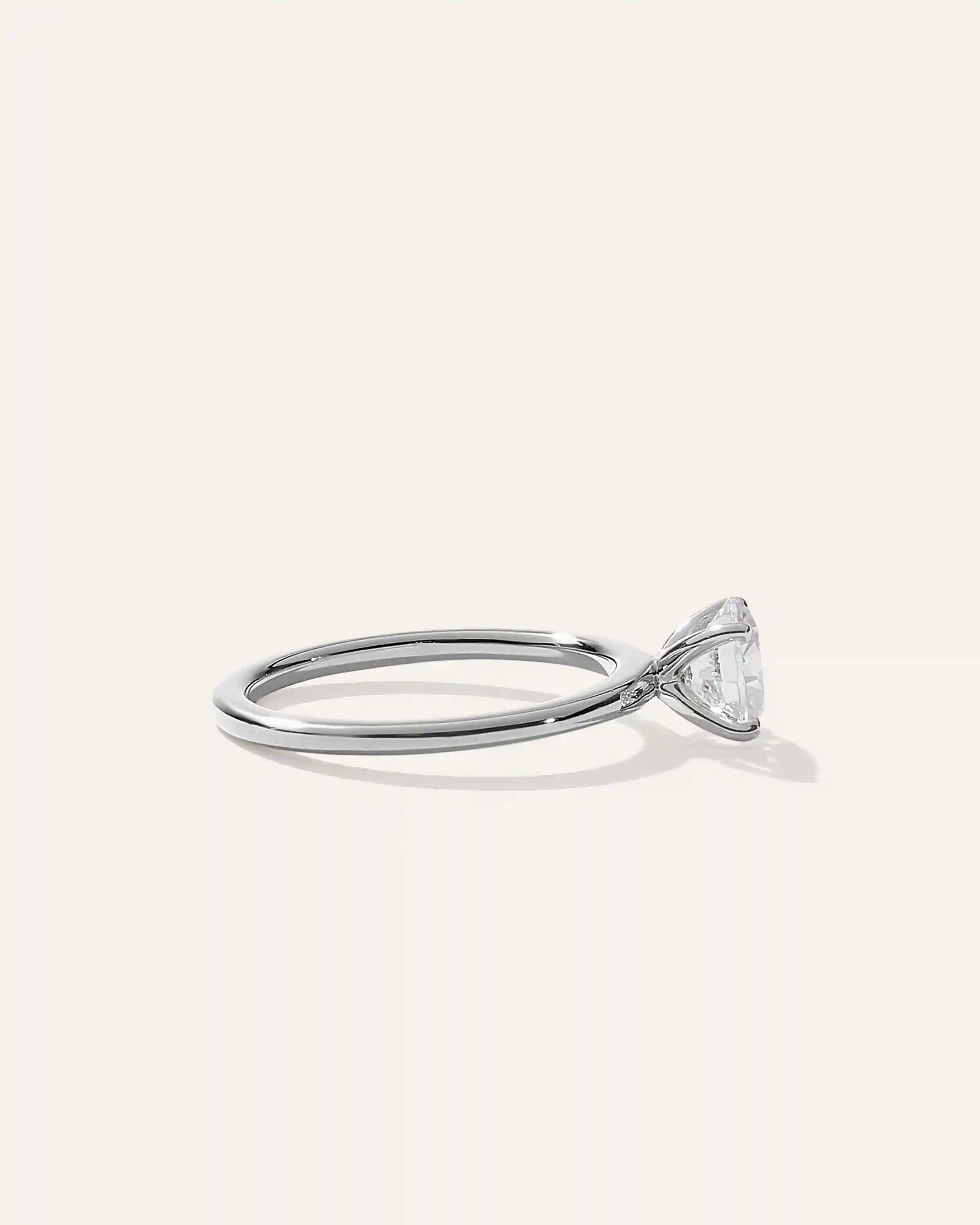 Lab Grown Diamond Round Petite Classic Engagement Ring