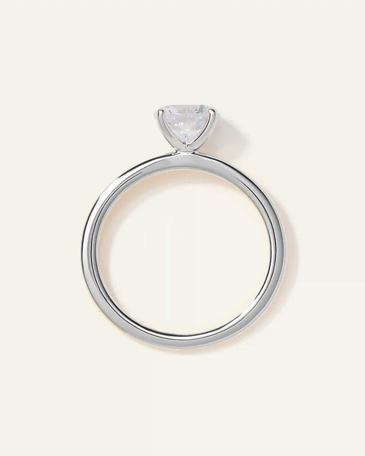 Lab Grown Diamond Round Petite Classic Engagement Ring