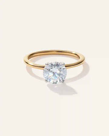 Lab Grown Diamond Round Petite Classic Engagement Ring - 1.50ct