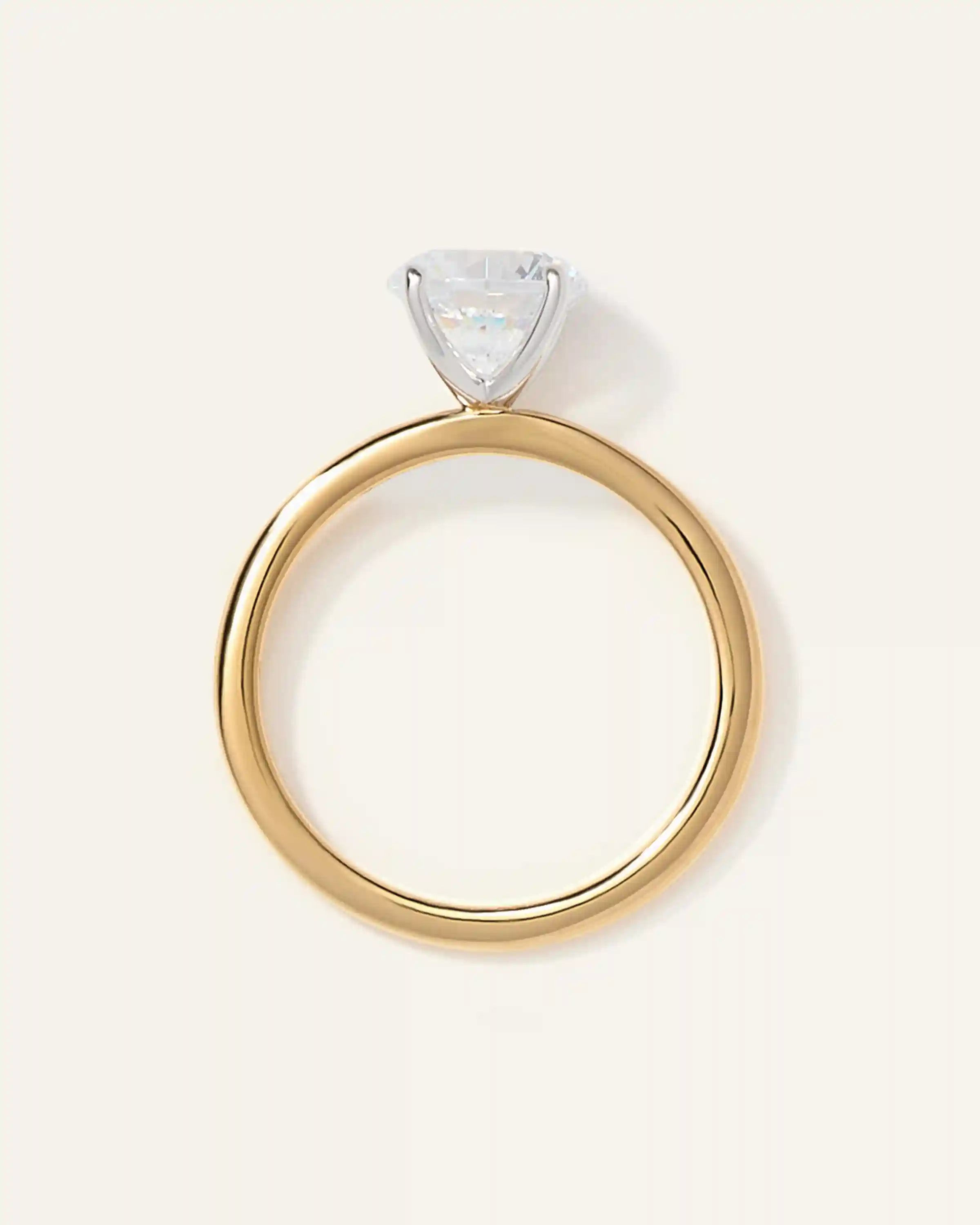 Lab Grown Diamond Round Petite Classic Engagement Ring - 1.50ct
