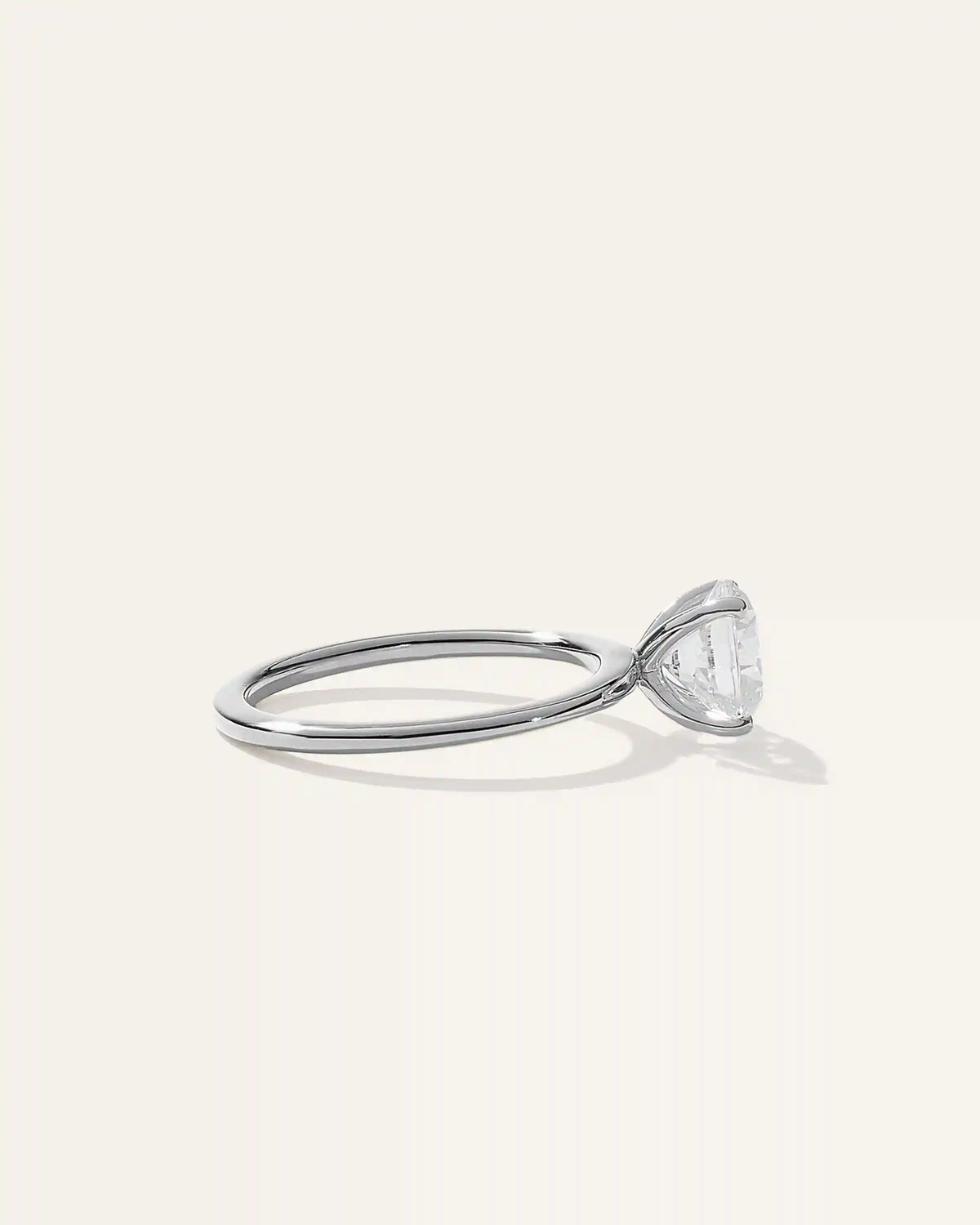 Lab Grown Diamond Round Petite Classic Engagement Ring - 1.50ct