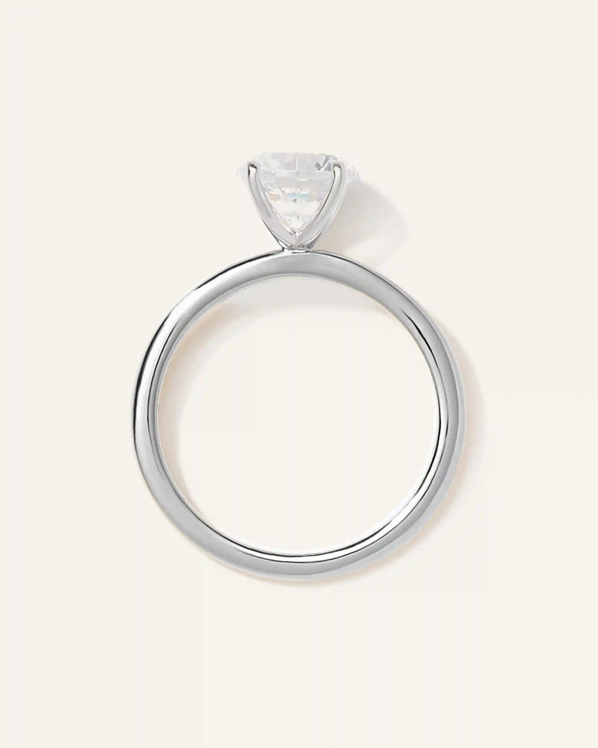 Lab Grown Diamond Round Petite Classic Engagement Ring - 1.50ct