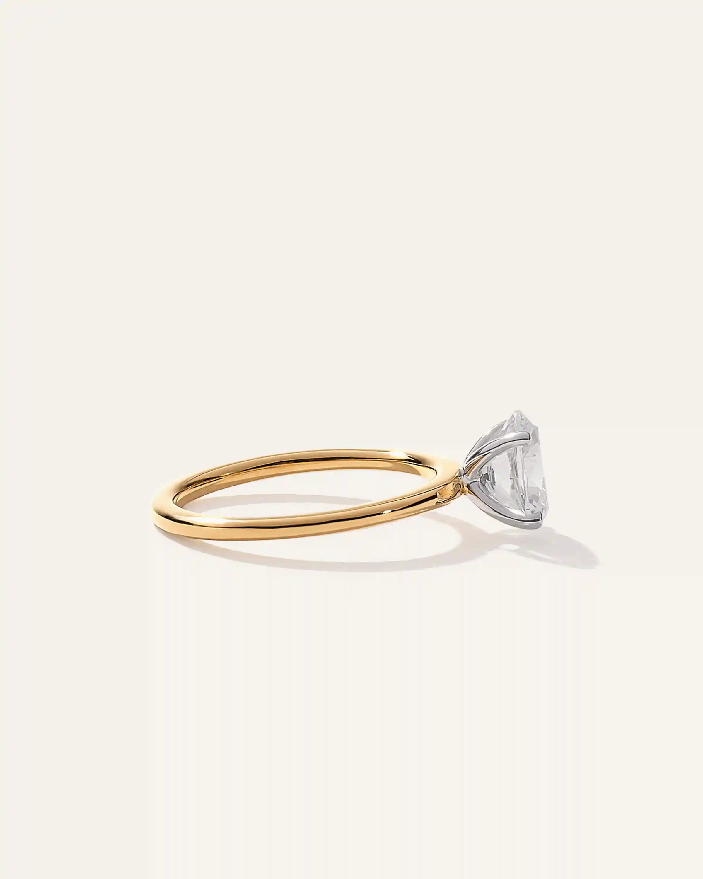 Lab Grown Diamond Oval Petite Classic Engagement Ring - 1ct