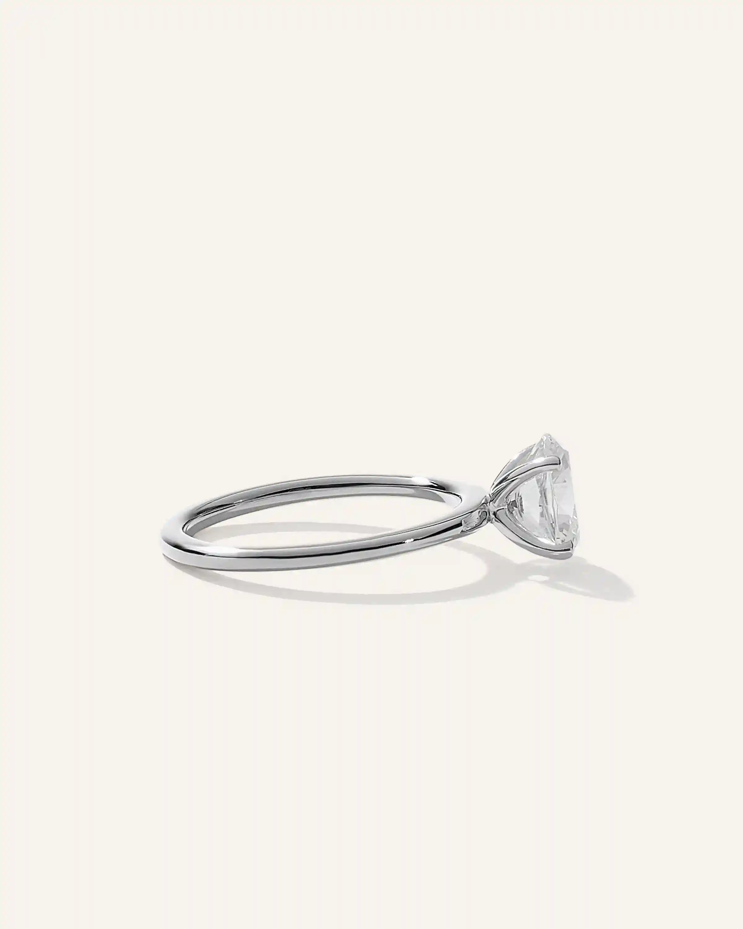Lab Grown Diamond Oval Petite Classic Engagement Ring - 1ct