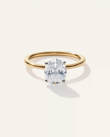 Lab Grown Diamond Oval Petite Classic Engagement Ring - 1.50ct