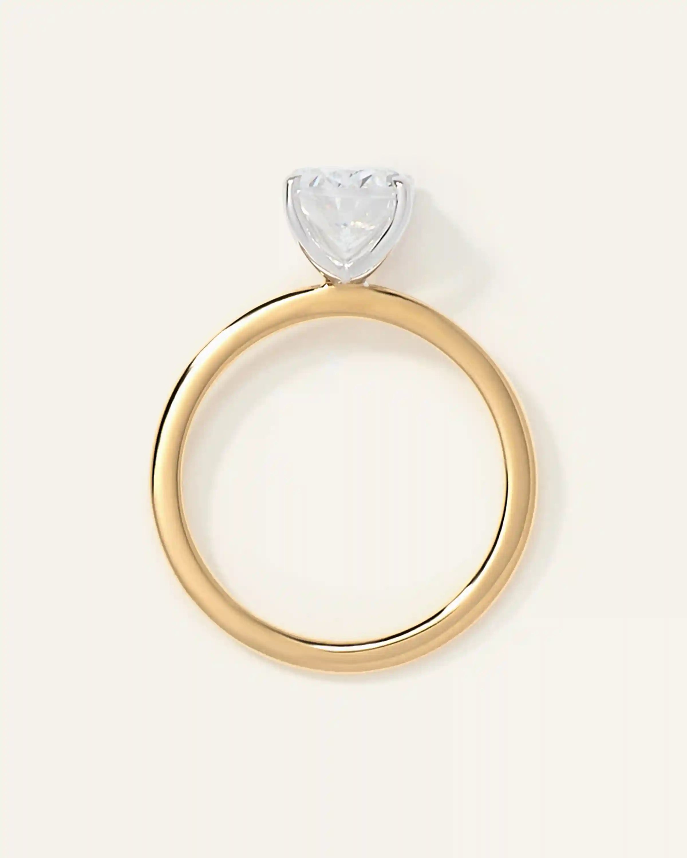 Lab Grown Diamond Oval Petite Classic Engagement Ring - 1.50ct
