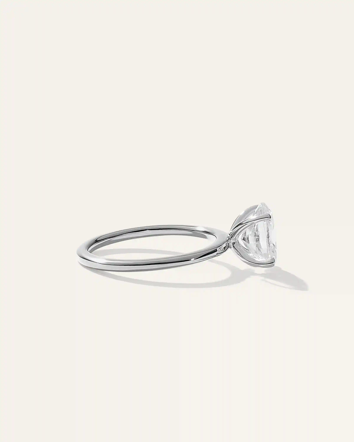 Lab Grown Diamond Oval Petite Classic Engagement Ring - 1.50ct