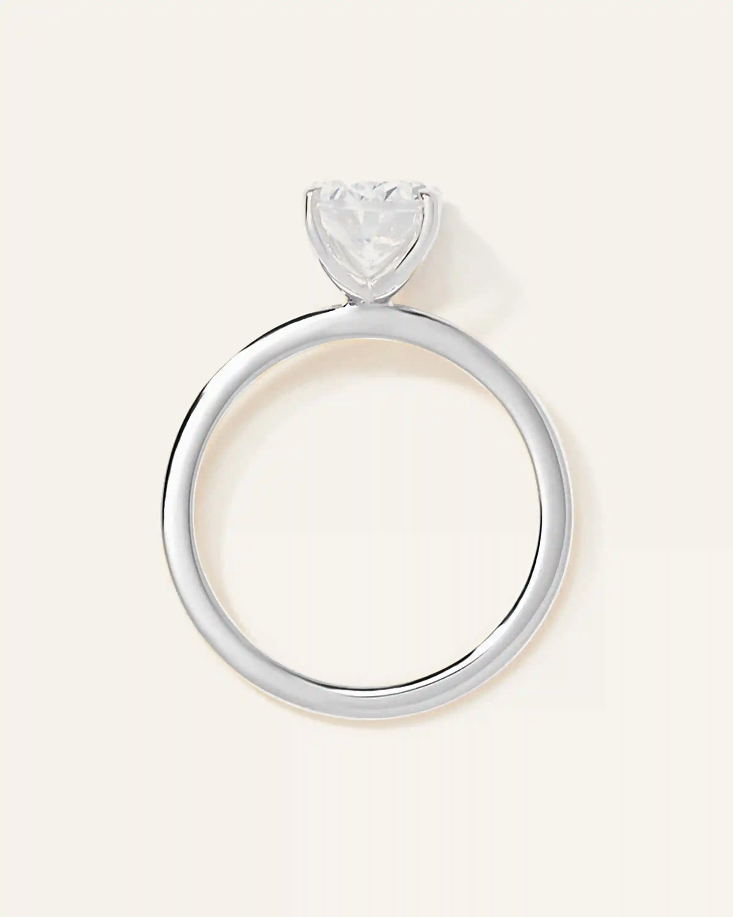 Lab Grown Diamond Oval Petite Classic Engagement Ring - 1.50ct