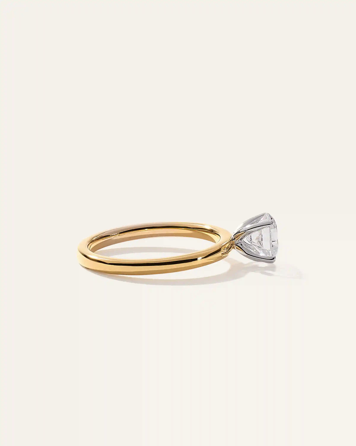 Lab Grown Diamond Round Comfort Fit Engagement Ring - 1ct