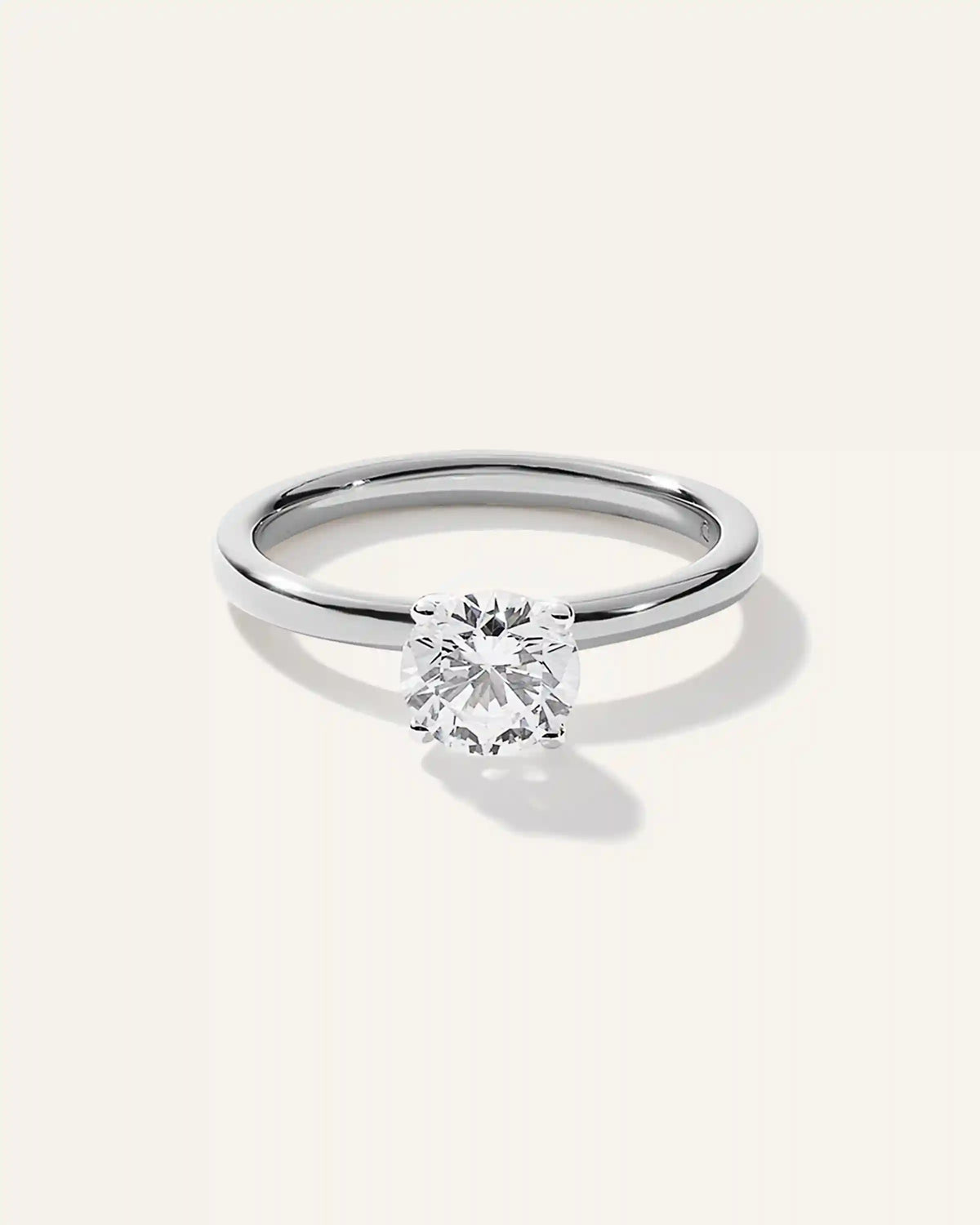 Lab Grown Diamond Round Comfort Fit Engagement Ring - 1ct