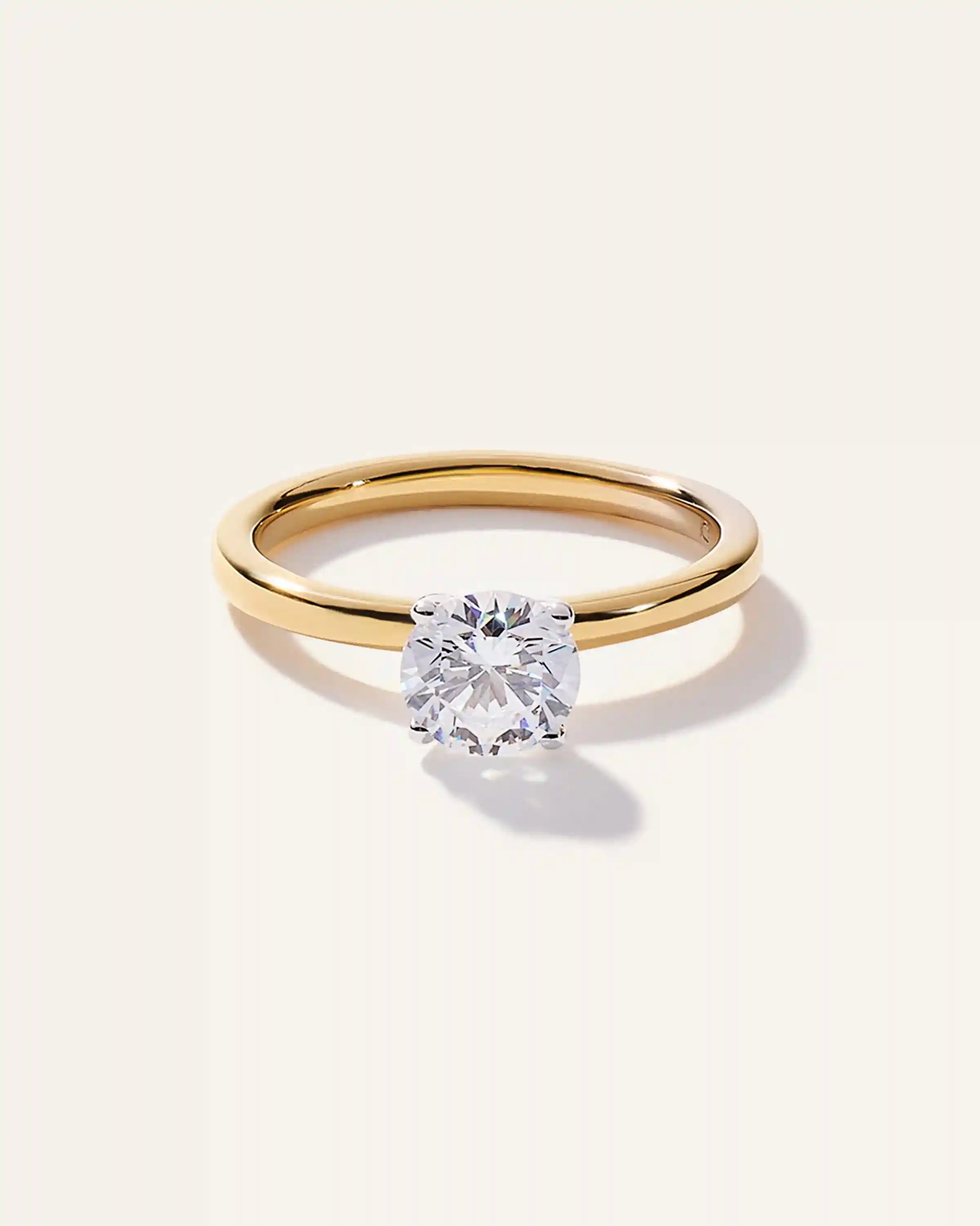 Lab Grown Diamond Round Comfort Fit Engagement Ring - 1ct