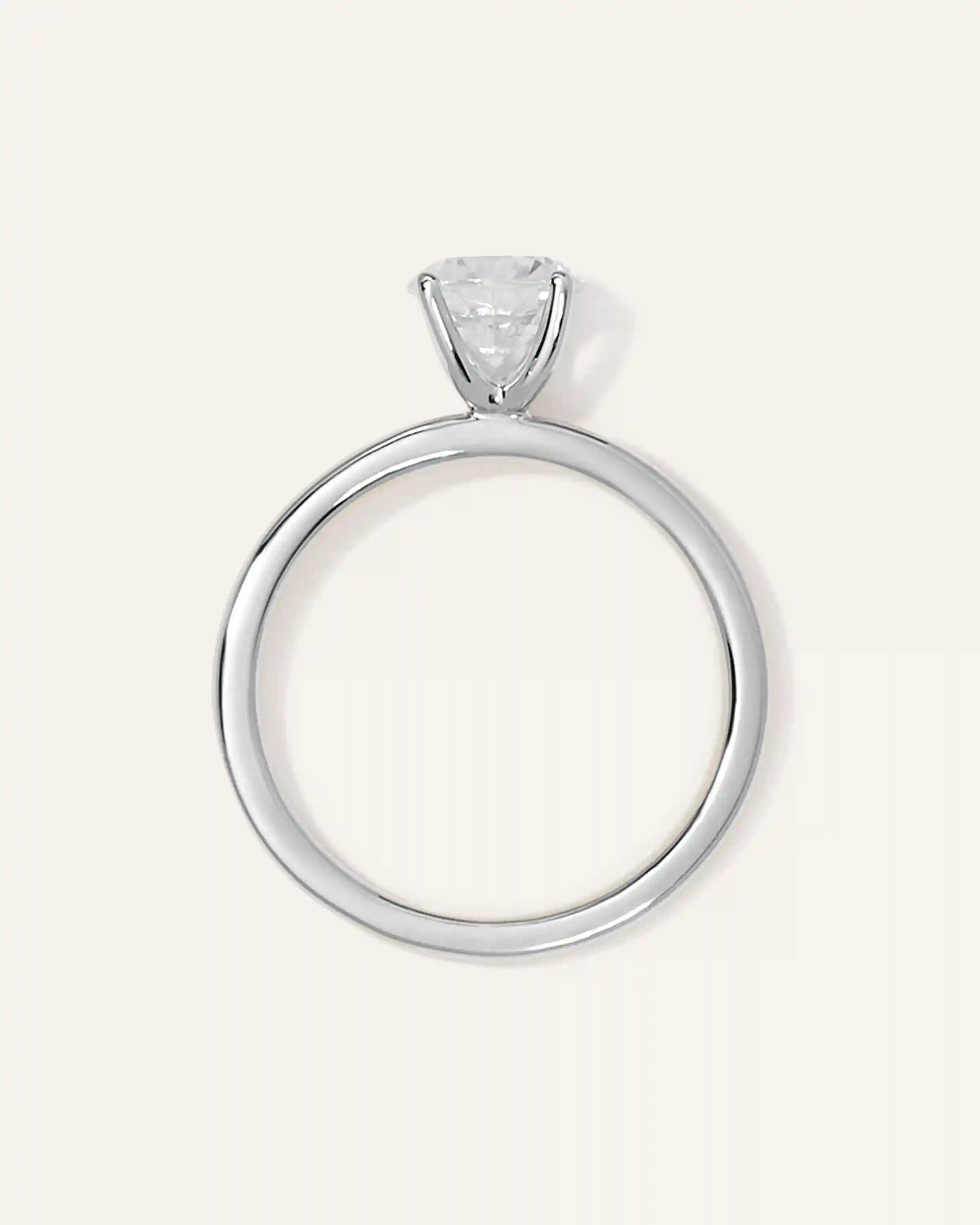 Lab Grown Diamond Round Comfort Fit Engagement Ring - 1ct