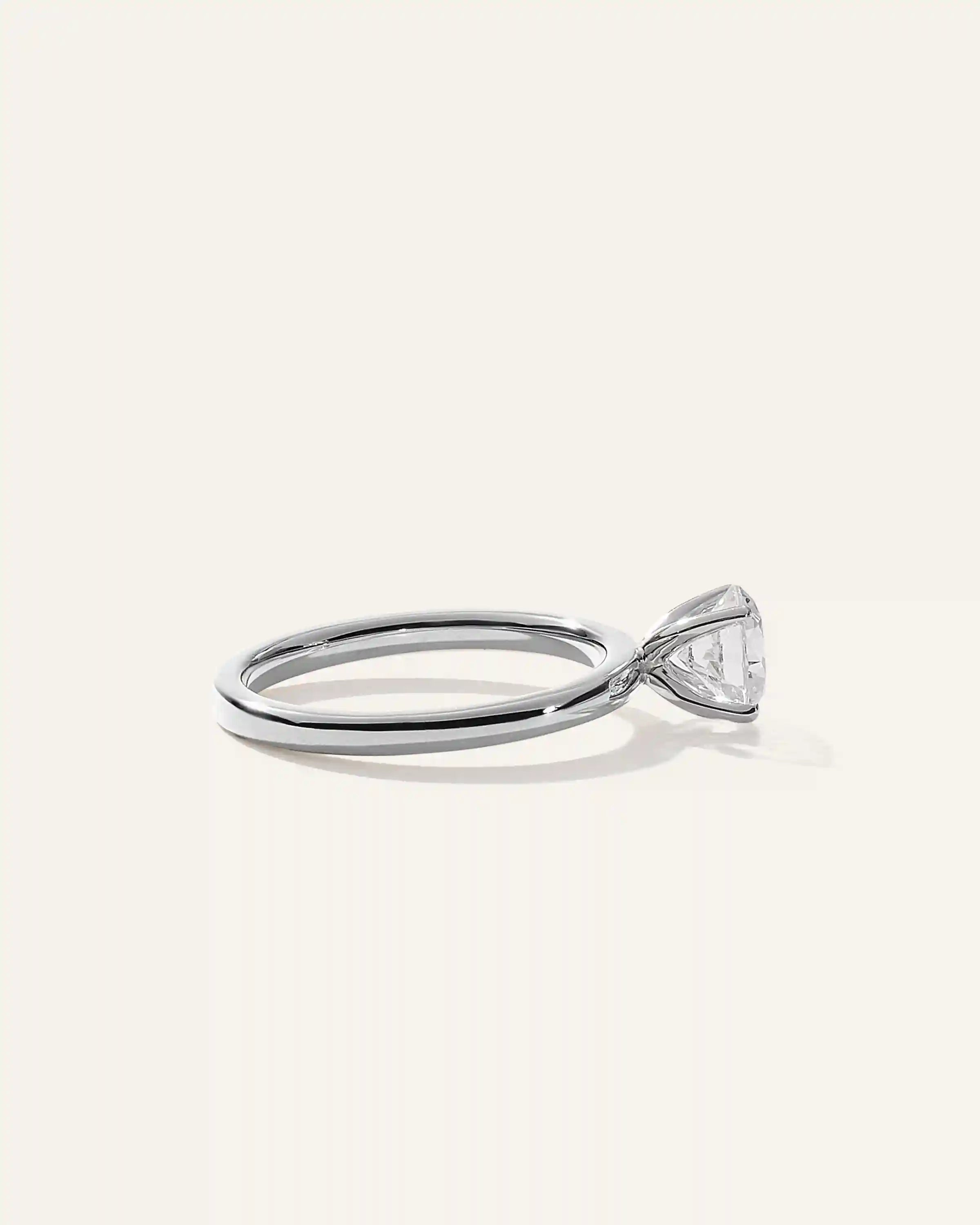 Lab Grown Diamond Round Comfort Fit Engagement Ring - 1ct