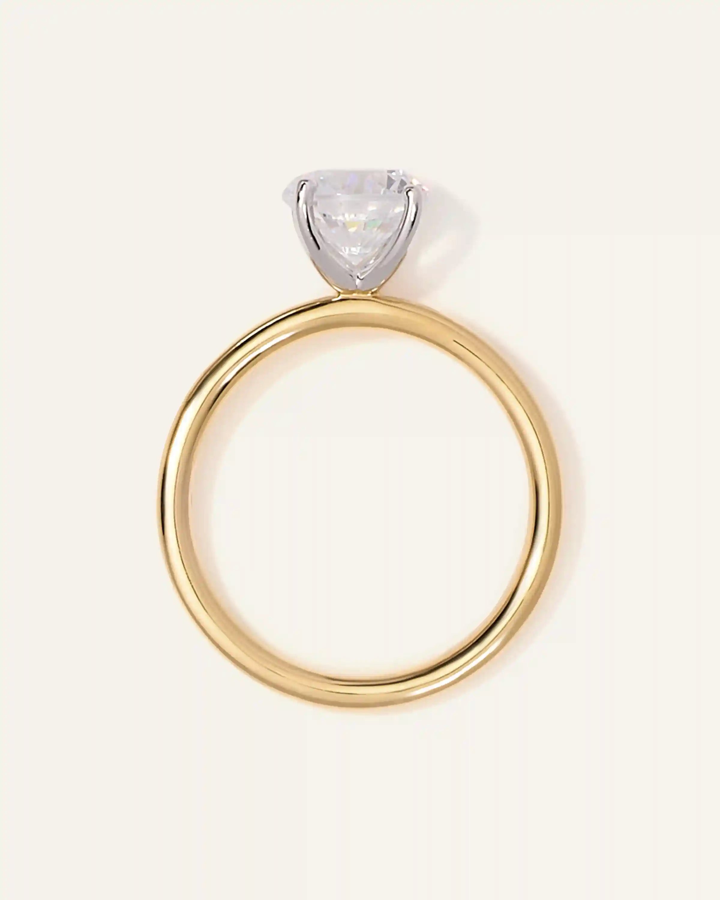 Lab Grown Diamond Round Comfort Fit Engagement Ring - 1.50ct