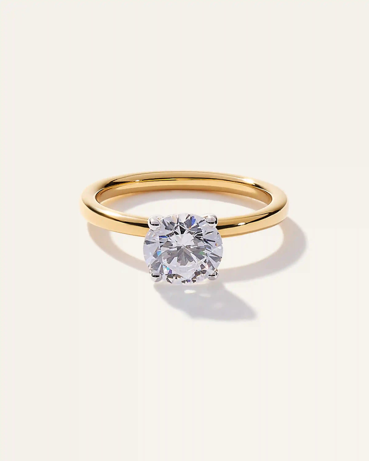 Lab Grown Diamond Round Comfort Fit Engagement Ring - 1.50ct
