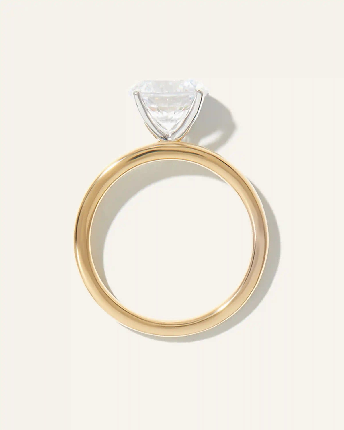 Lab Grown Diamond Round Comfort Fit Engagement Ring - 2ct