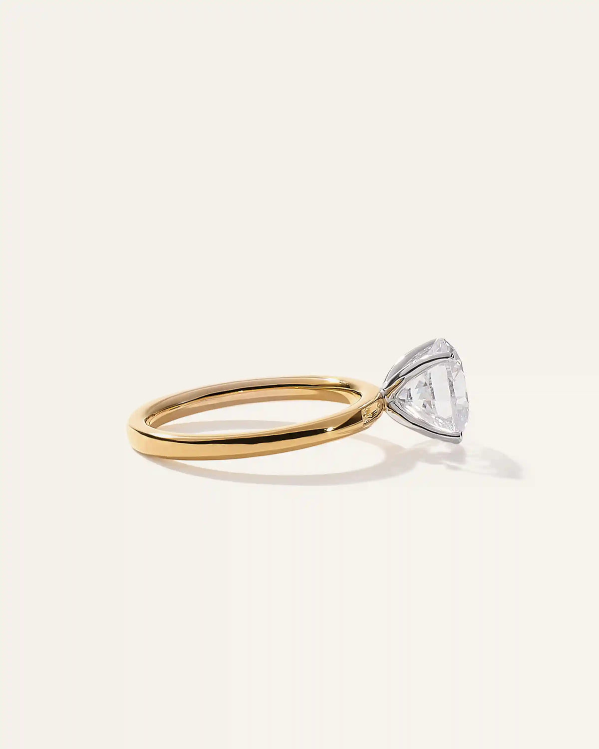 Lab Grown Diamond Round Comfort Fit Engagement Ring - 2ct