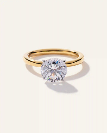 Lab Grown Diamond Round Comfort Fit Engagement Ring - 2ct