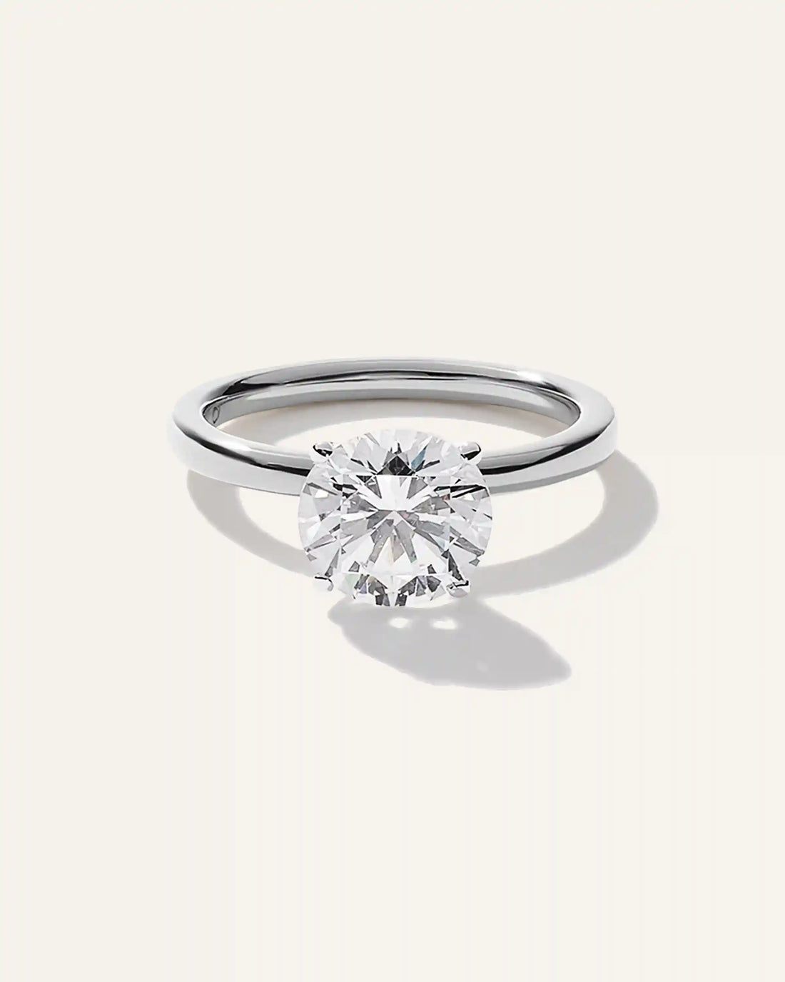 Lab Grown Diamond Round Comfort Fit Engagement Ring - 2ct
