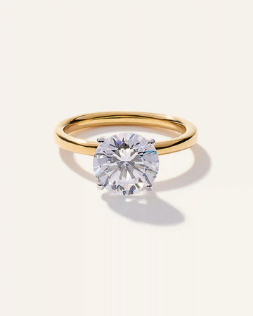 Lab Grown Diamond Round Comfort Fit Engagement Ring - 3ct